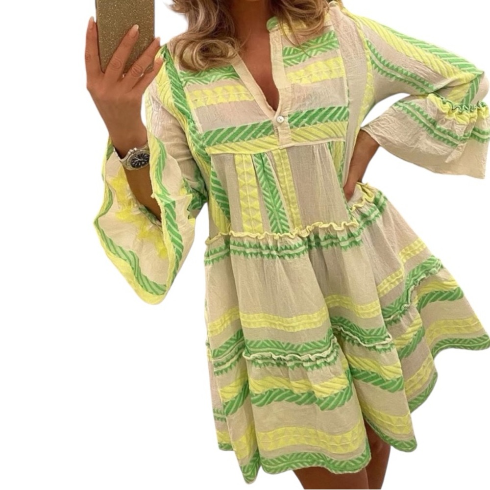 Sofia Boho Mini Dress - Size:M/L